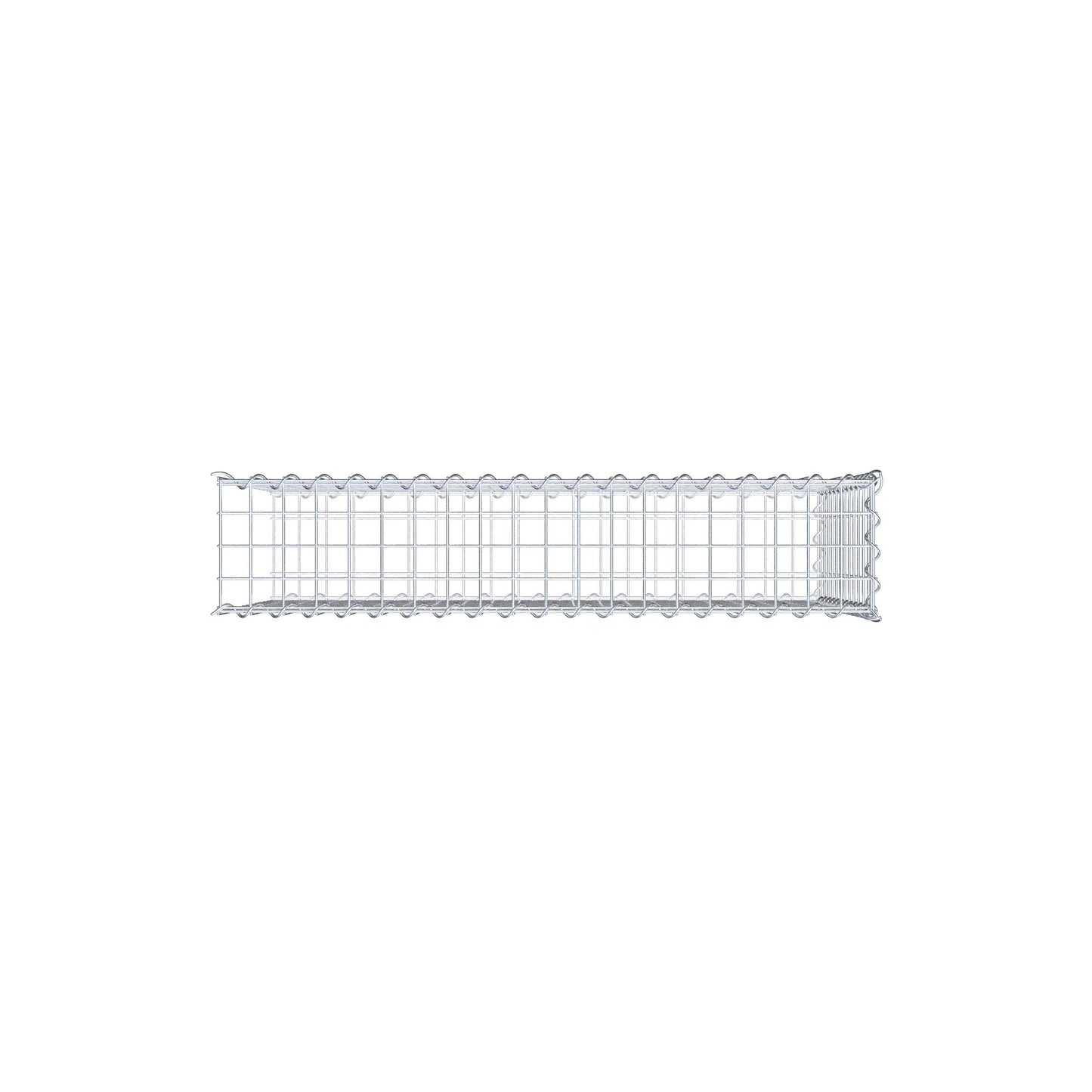 Gavión adulto tipo 2 100 cm x 60 cm x 20 cm (largo x alto x profundidad), tamaño de malla 5 cm x 5 cm, espiral