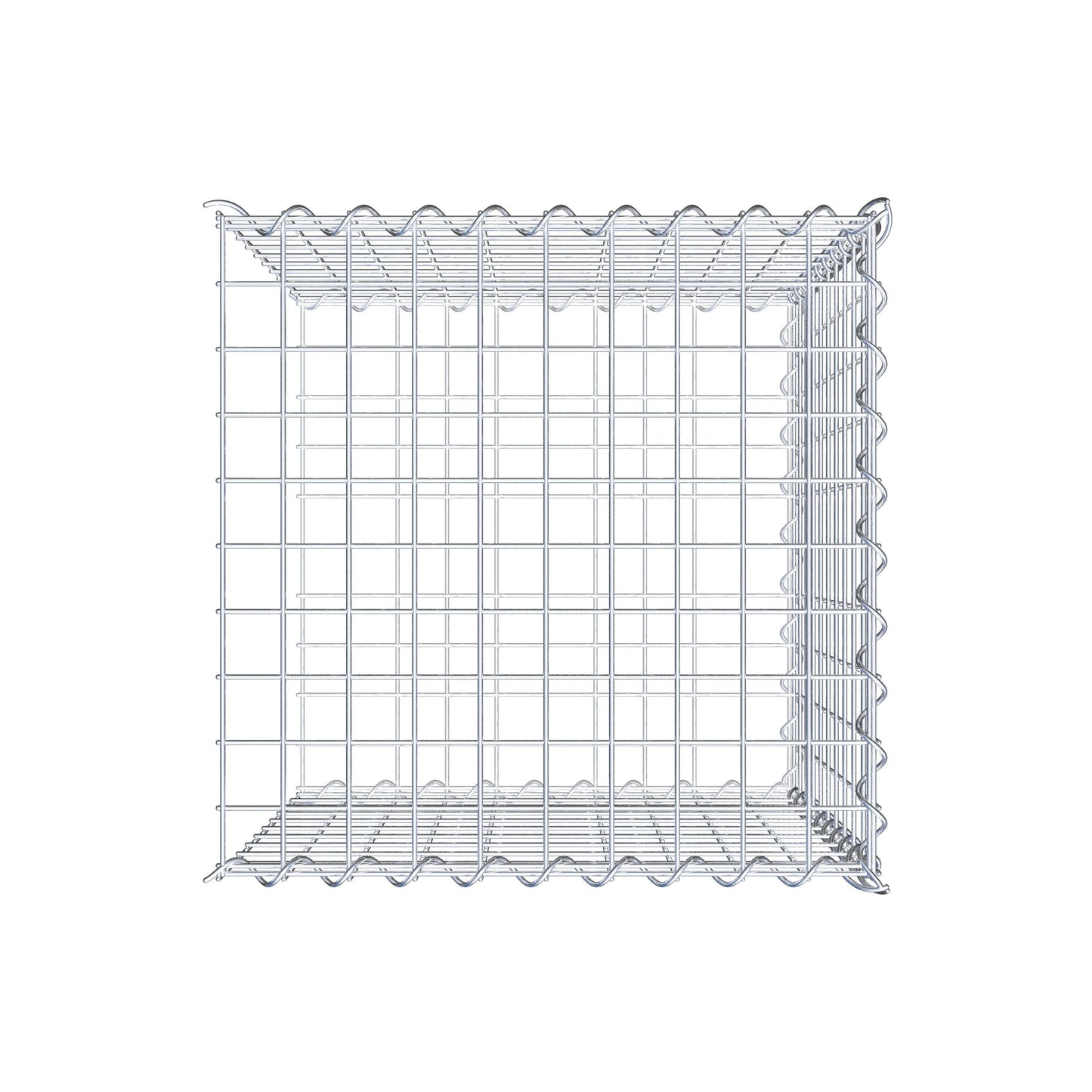 Opvokset gabion type 2 50 cm x 50 cm x 50 cm (L x H x D), maskestørrelse 5 cm x 5 cm, spiral