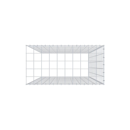 Monteret gabion type 4 200 cm x 100 cm x 50 cm (L x H x D), maskestørrelse 10 cm x 10 cm, C-ring