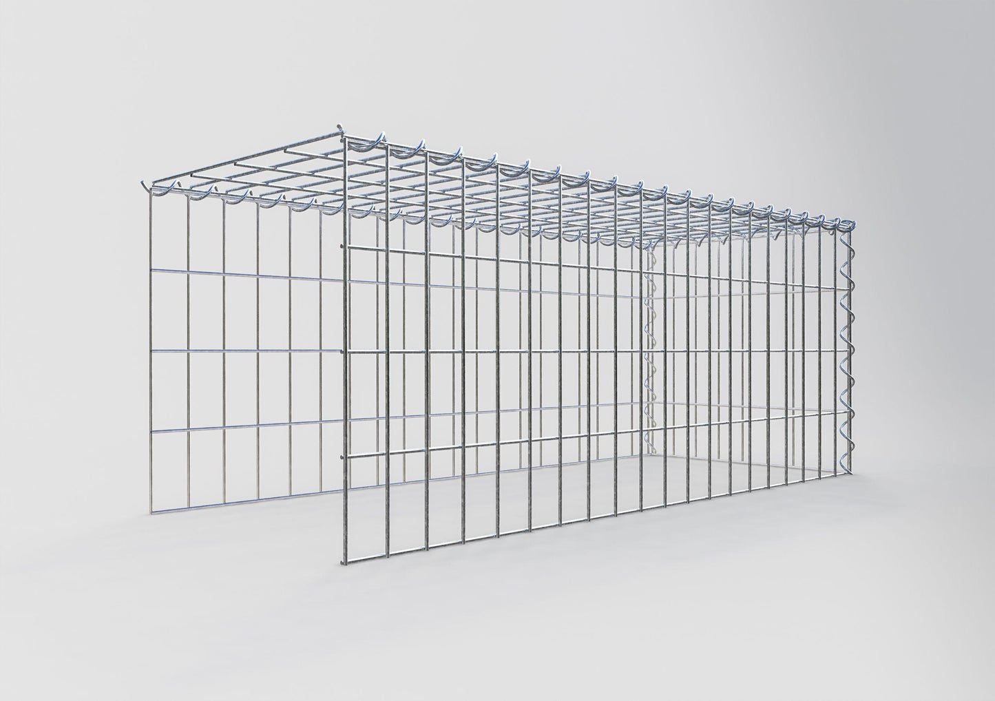 Add-on schanskorf type 4 100 cm x 40 cm x 40 cm (L x H x D), maaswijdte 5 cm x 10 cm, spiraalvormig