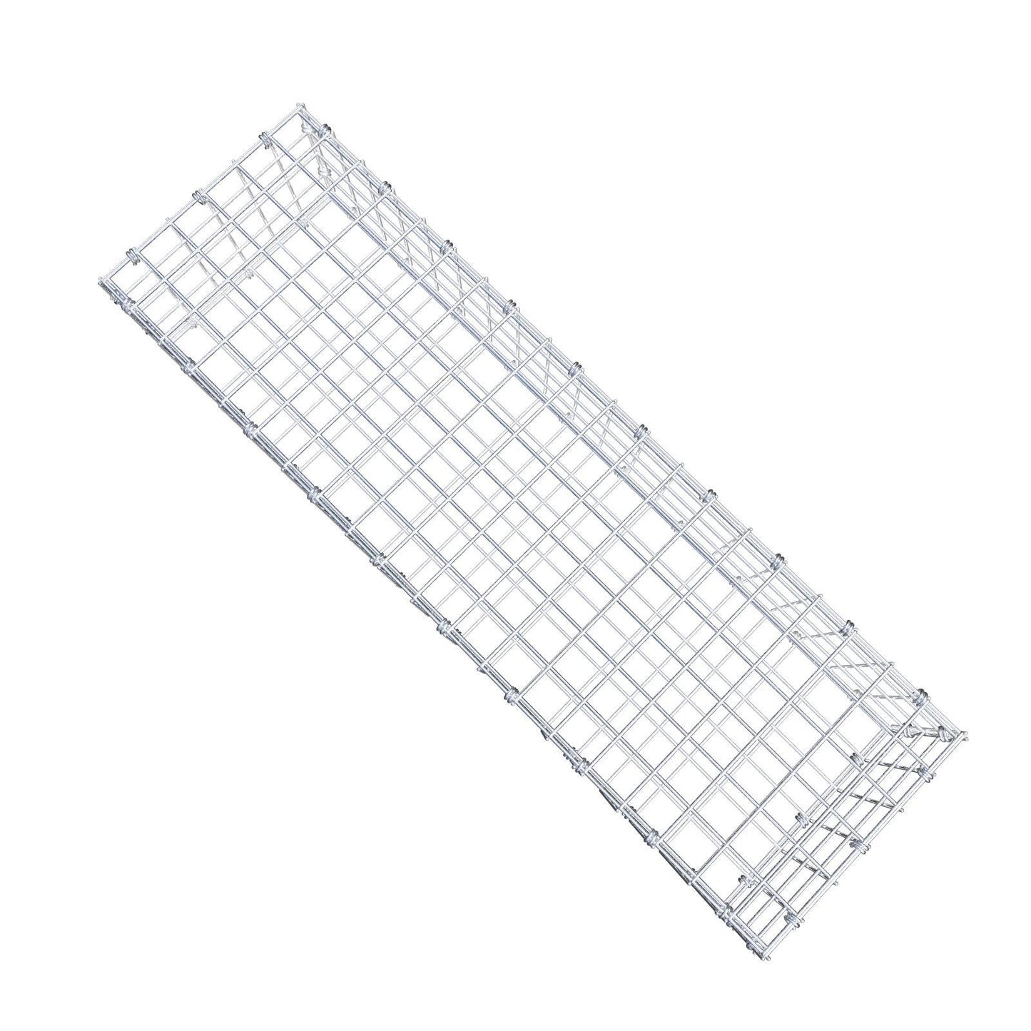 Gabion 100 cm x 20 cm x 30 cm (L x H x D), maskstorlek 5 x 5 cm, spiralring