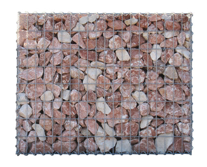 Juego de 2 gaviones de 100 cm x 80 cm x 30 cm (largo x alto x fondo), malla de 5 x 10 cm, en espiral