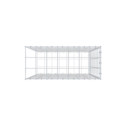 Mounted gabion type 2 100 cm x 70 cm x 30 cm (L x H x D), mesh size 10 cm x 10 cm, C-ring