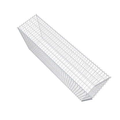 Gabione 200 cm x 100 cm x 50 cm (L x H x T), Maschenweite 5 cm x 10 cm, Spirale