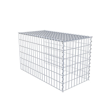 Gabbione aggiuntivo tipo 4 100 cm x 60 cm x 50 cm (L x H x P), dimensione maglia 5 cm x 10 cm, a spirale