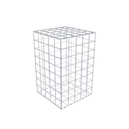 Gabion 80 cm x 50 cm x 50 cm (L x H x D), maskestørrelse 10 cm x 10 cm, C-ring