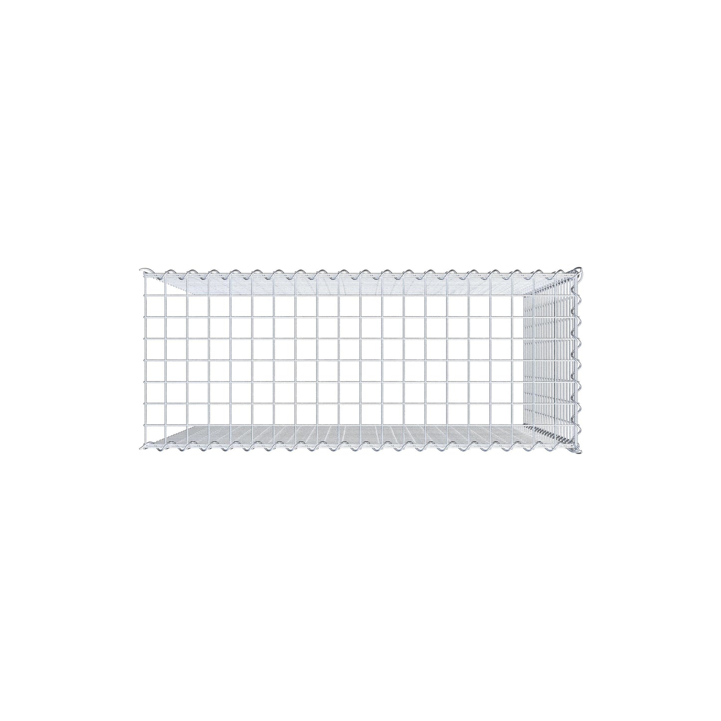 Gabion rapporté type 4 100 cm x 100 cm x 40 cm (L x H x P), mailles 5 cm x 5 cm, spirale
