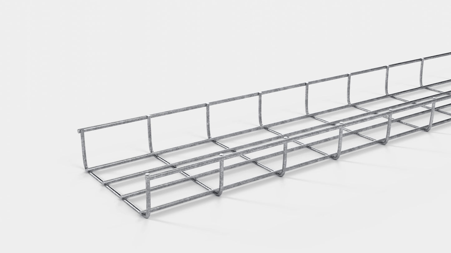 Kabelgoot hoogte 110 cm, diepte 5 cm, maaswijdte 5 x 10 cm