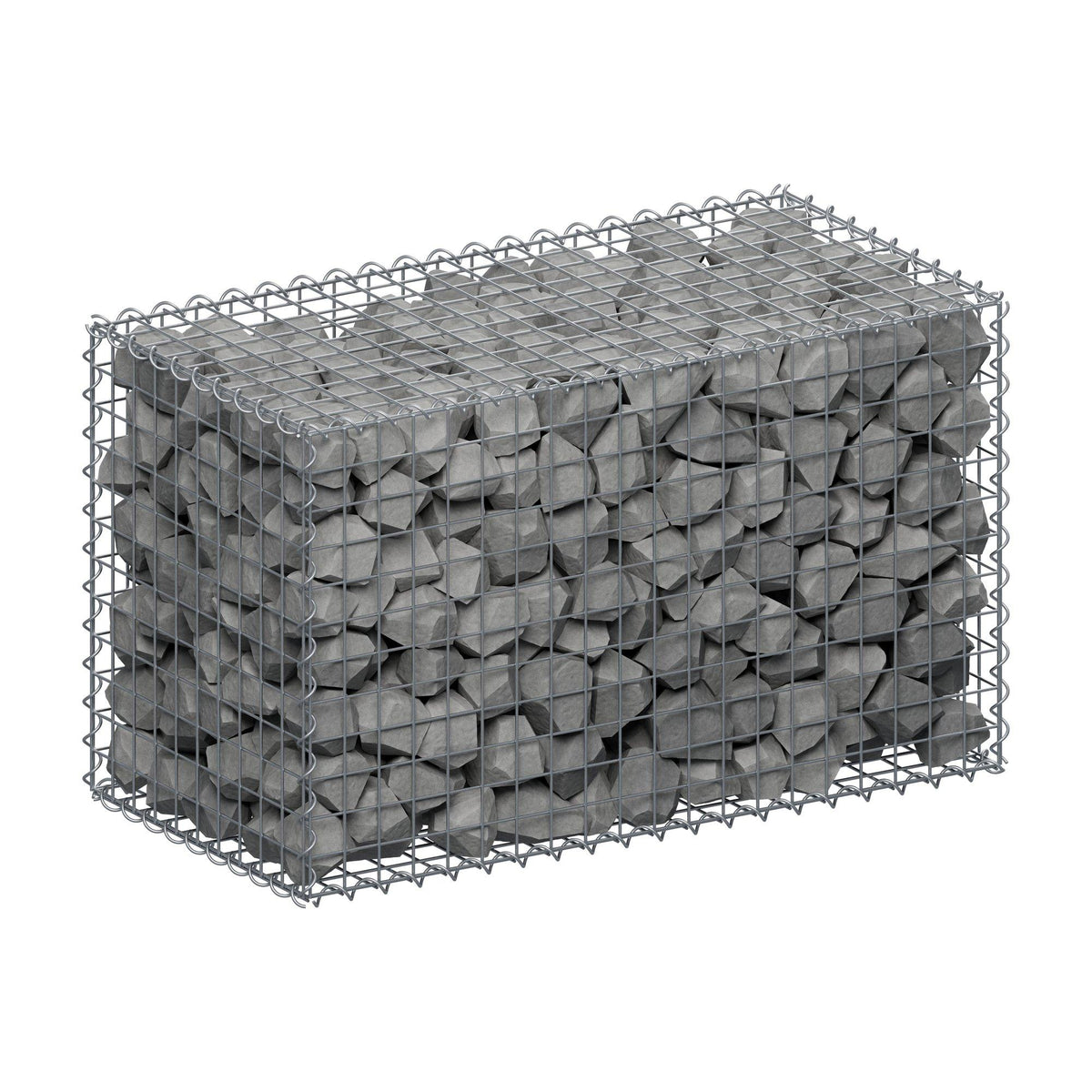 Gabion 100 cm x 60 cm x 50 cm (L x H x D), maskestørrelse 5 cm x 5 cm, spiral