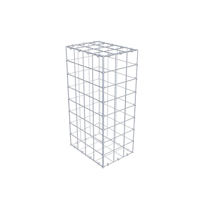 Gabbione 80 cm x 40 cm x 30 cm (L x H x P), maglia 10 cm x 10 cm, anello a C