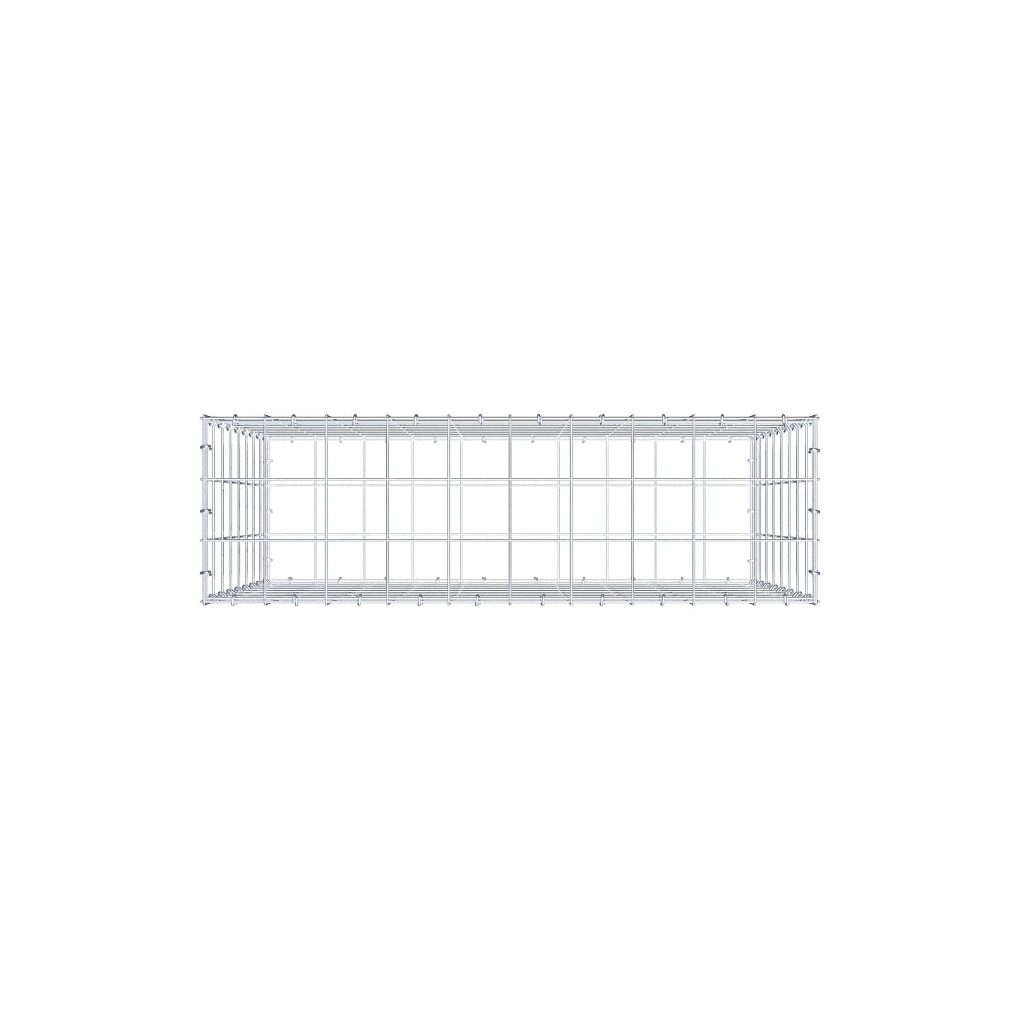 Gabbione 100 cm x 80 cm x 30 cm (L x H x P), maglia 10 cm x 10 cm, anello a C