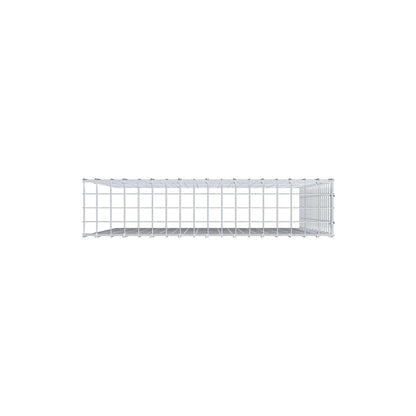 Typ 4 påbyggnadsgabion 100 cm x 90 cm x 20 cm (L x H x D), maskstorlek 5 cm x 5 cm, C-ring