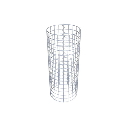 Gabion column around 32 cm diameter, 80 cm height, mesh size 5 cm x 5 cm