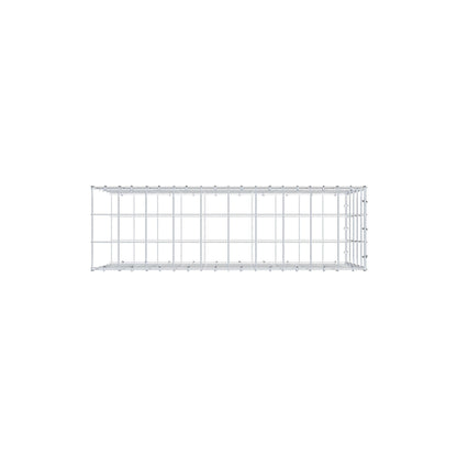 Mounted gabion type 2 100 cm x 50 cm x 30 cm (L x H x D), mesh size 10 cm x 10 cm, C-ring