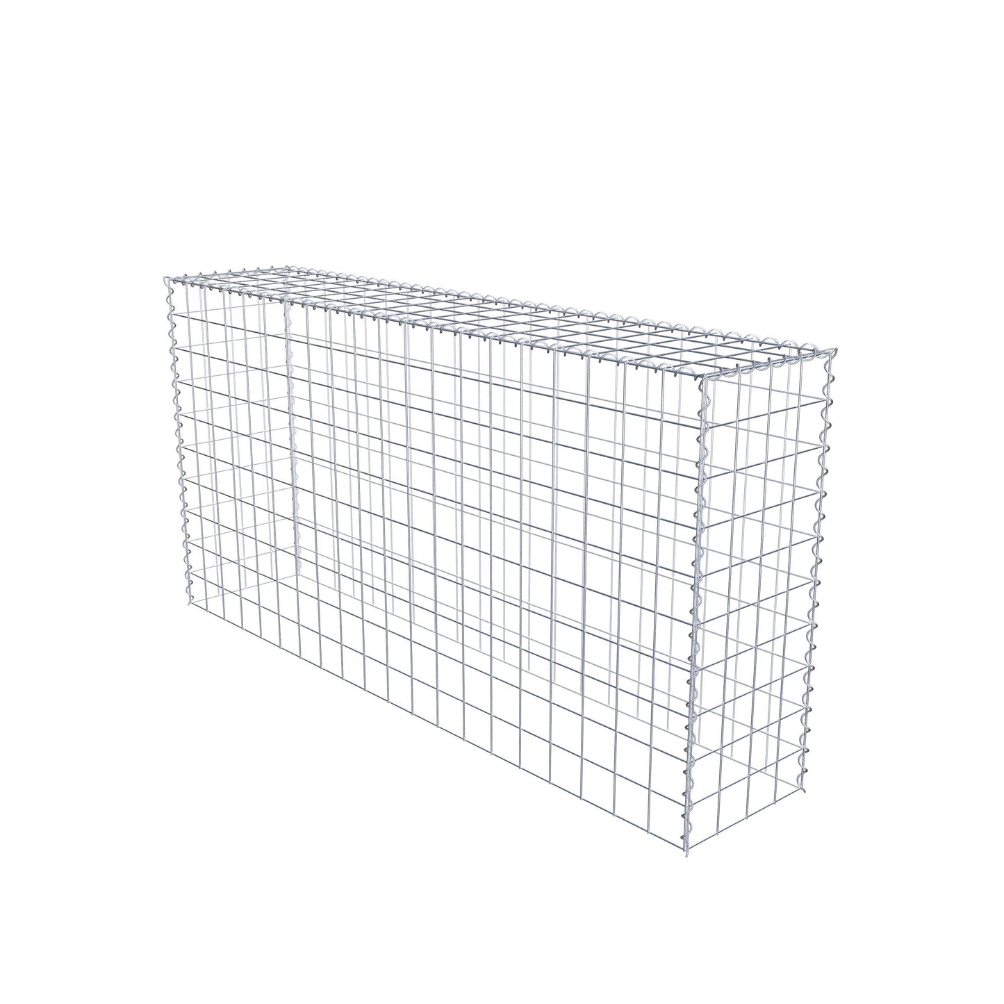 Gabion rapporté type 3 200 cm x 100 cm x 40 cm (L x H x P), mailles 10 cm x 10 cm, spirale