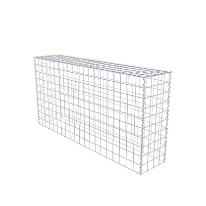 Gabion rapporté type 3 200 cm x 100 cm x 40 cm (L x H x P), mailles 10 cm x 10 cm, spirale