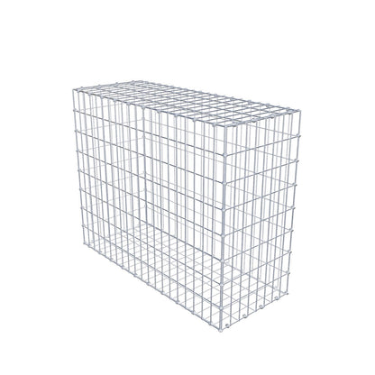 Gabione 100 cm x 80 cm x 40 cm (L x H x T), Maschenweite 5 x 10 cm, Spiralring