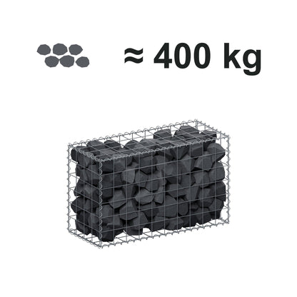 Gabione 100 cm x 60 cm x 40 cm (L x H x T), Maschenweite 10 cm x 10 cm, Spirale