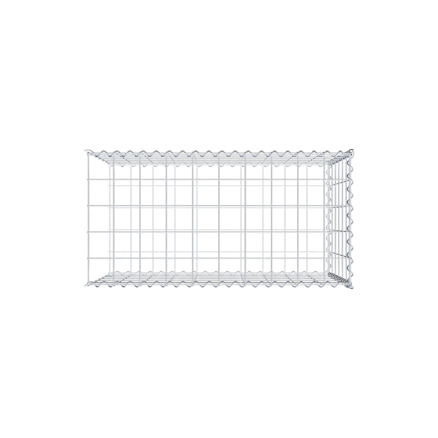 Gavión complementario tipo 2 100 cm x 60 cm x 50 cm (L x A x P), malla 10 cm x 10 cm, espiral