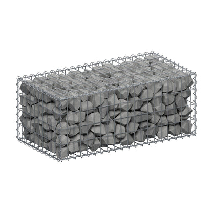 Gabion 100 cm x 40 cm x 50 cm (L x H x P), mailles 5 cm x 10 cm, spirale