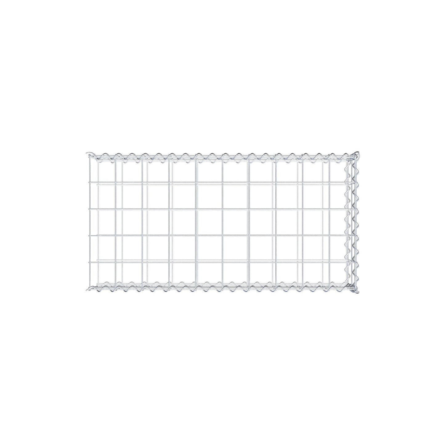 Gabbione aggiuntivo tipo 2 100 cm x 20 cm x 50 cm (L x A x P), maglia 10 cm x 10 cm, spirale