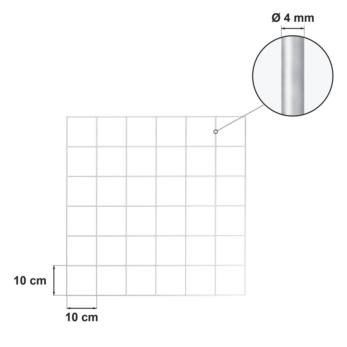 Gabion 100 cm x 80 cm x 40 cm (L x H x D), mesh size 10 cm x 10 cm, spiral