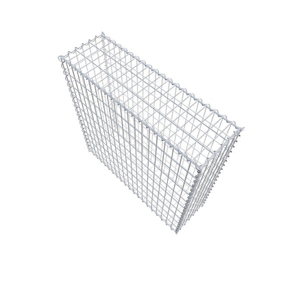 Sæt med 2 gabioner 100 cm x 100 cm x 30 cm (L x H x D), maskestørrelse 5 x 10 cm, spiralformet