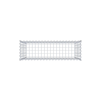 Kultiveret gabion type 3 100 cm x 80 cm x 30 cm (L x H x D), maskestørrelse 5 cm x 10 cm, spiral