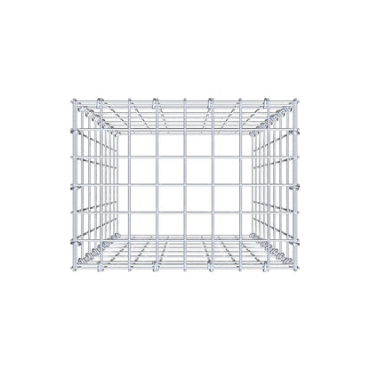Monteret gabion type 3 80 cm x 40 cm x 30 cm (L x H x D), maskestørrelse 5 cm x 10 cm, C-ring