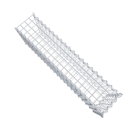 Påväxt gabion typ 2 100 cm x 30 cm x 20 cm (L x H x D), maskstorlek 5 cm x 5 cm, spiral