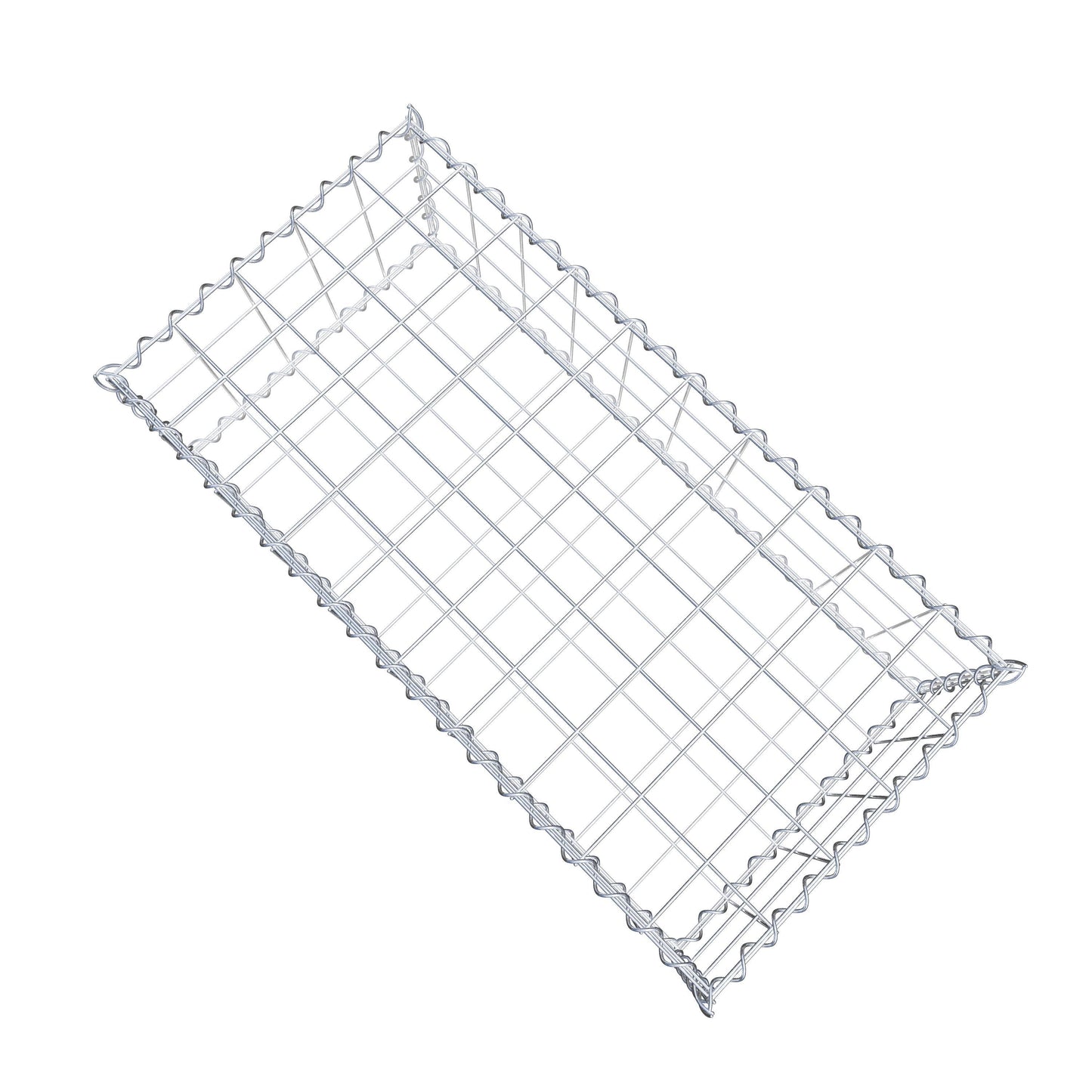 Gavión 100 cm x 30 cm x 50 cm (largo x alto x fondo), malla 10 cm x 10 cm, en espiral