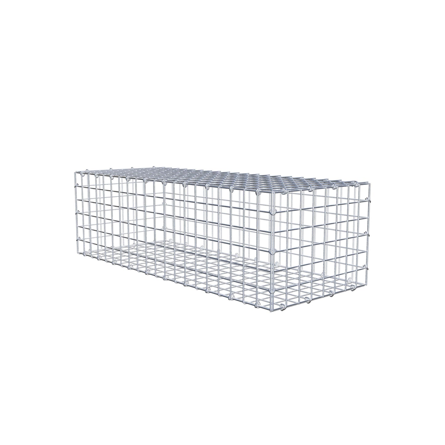 Gabbione 100 cm x 30 cm x 40 cm (L x H x P), maglia 5 cm x 5 cm, anello a C