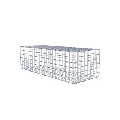 Gabbione 100 cm x 30 cm x 40 cm (L x H x P), maglia 5 cm x 5 cm, anello a C