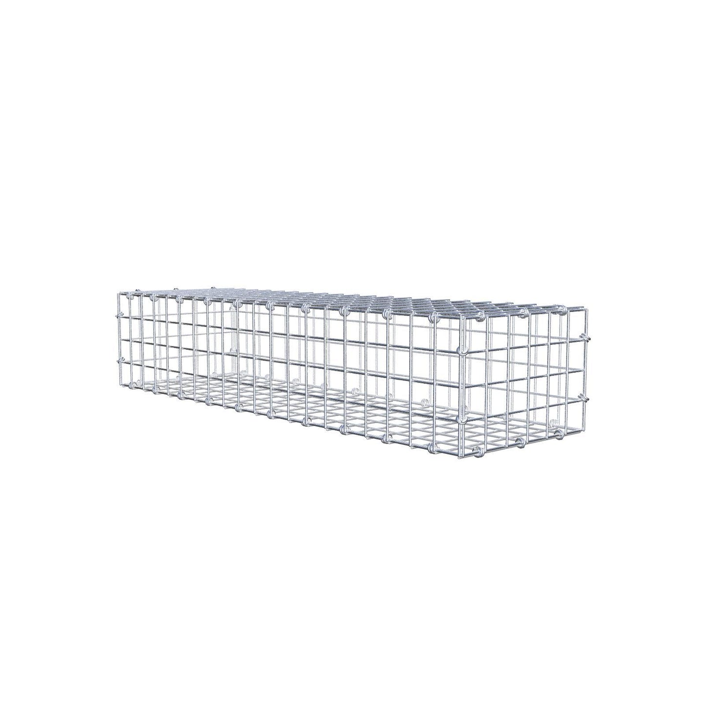 Gabion 100 cm x 20 cm x 30 cm (L x H x D), maskstorlek 5 x 5 cm, spiralring