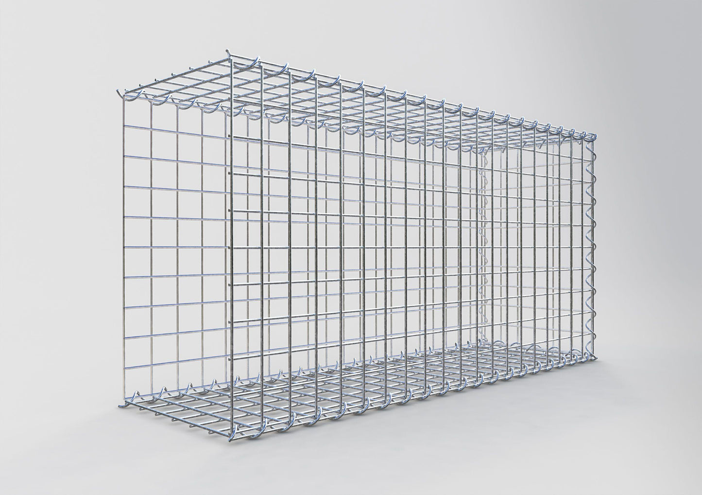 Anbaugabione Typ 2 100 cm x 50 cm x 30 cm (L x H x T), Maschenweite 5 cm x 5 cm, Spirale