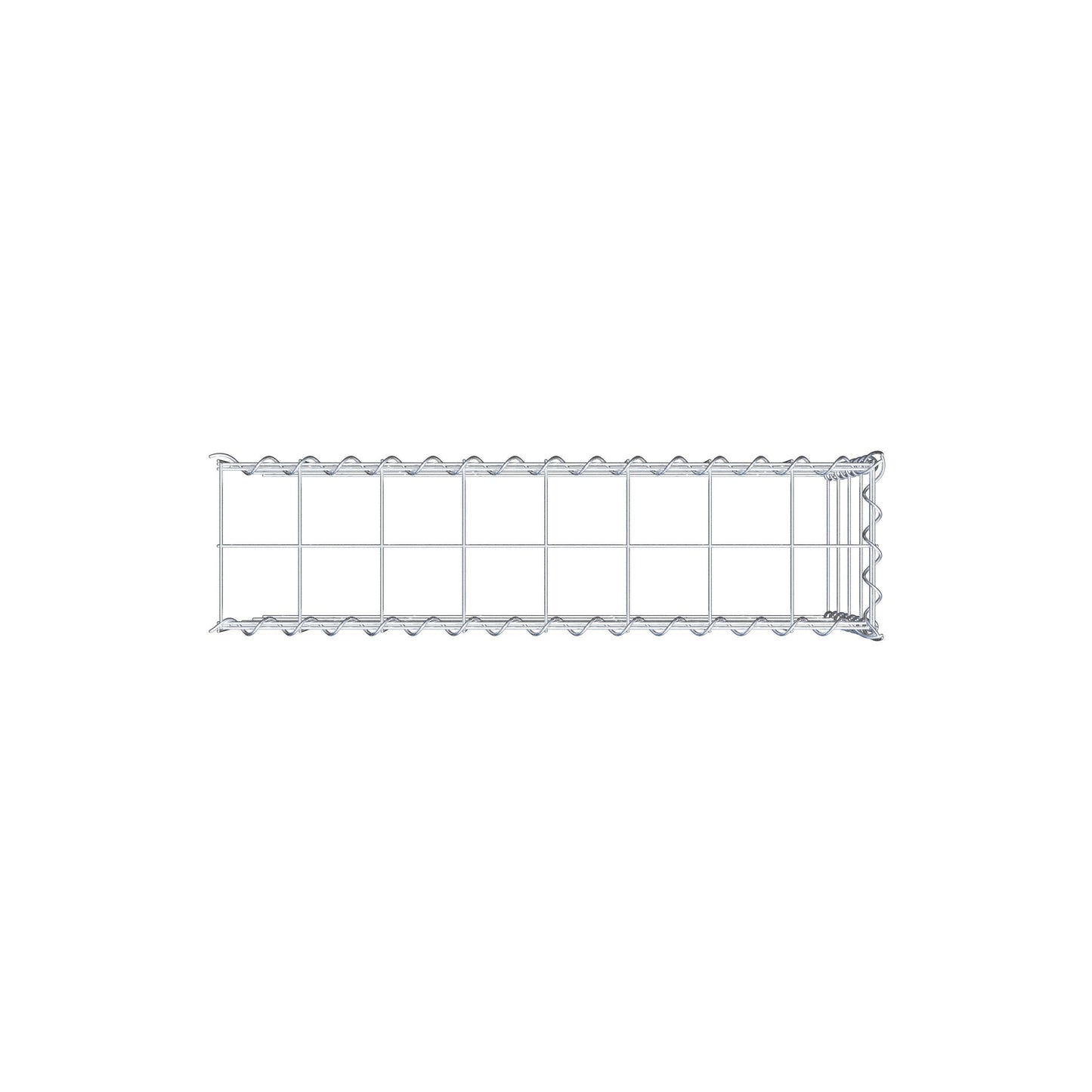 Gabbione aggiuntivo tipo 4 80 cm x 40 cm x 20 cm (L x H x P), dimensione maglia 10 cm x 10 cm, a spirale