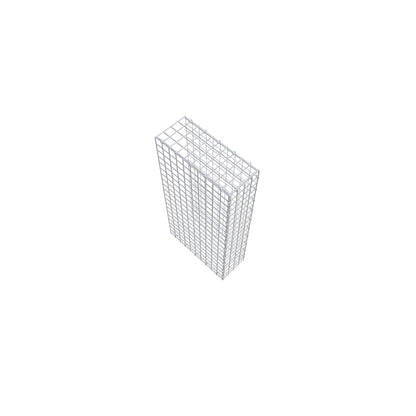Type 2 oplegkorf 100 cm x 50 cm x 20 cm (L x H x D), maaswijdte 5 cm x 5 cm, C-ring