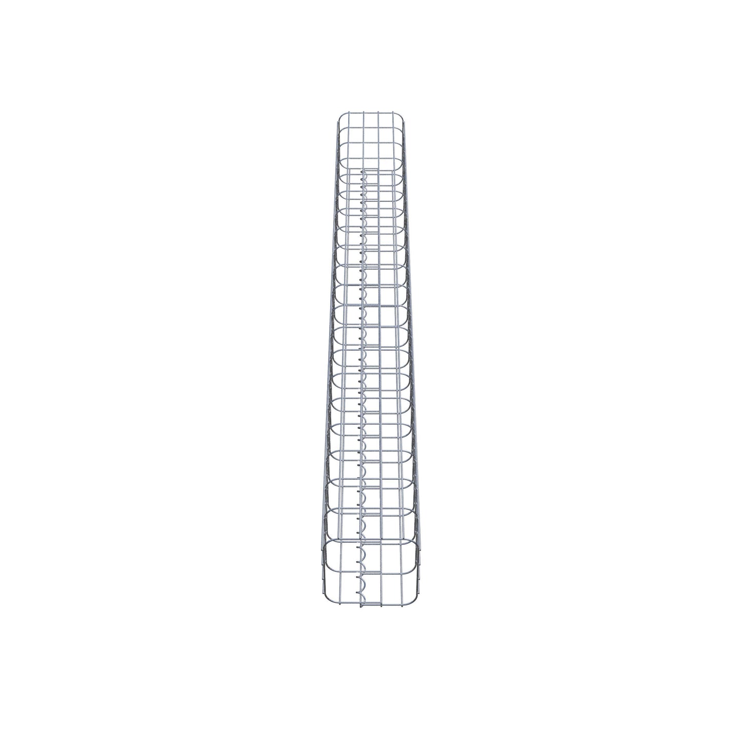 Colonne de gabion carrée galvanisée à chaud, 22 cm x 22 cm, hauteur 200 cm, MW 5 cm x 10 cm