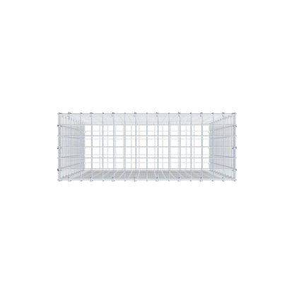 Gabion 100 cm x 80 cm x 30 cm (L x H x D), maskstorlek 5 cm x 5 cm, C-ring