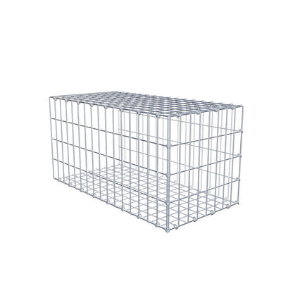Mounted gabion type 2 80 cm x 40 cm x 40 cm, mesh size 5 cm x 10 cm, C-ring