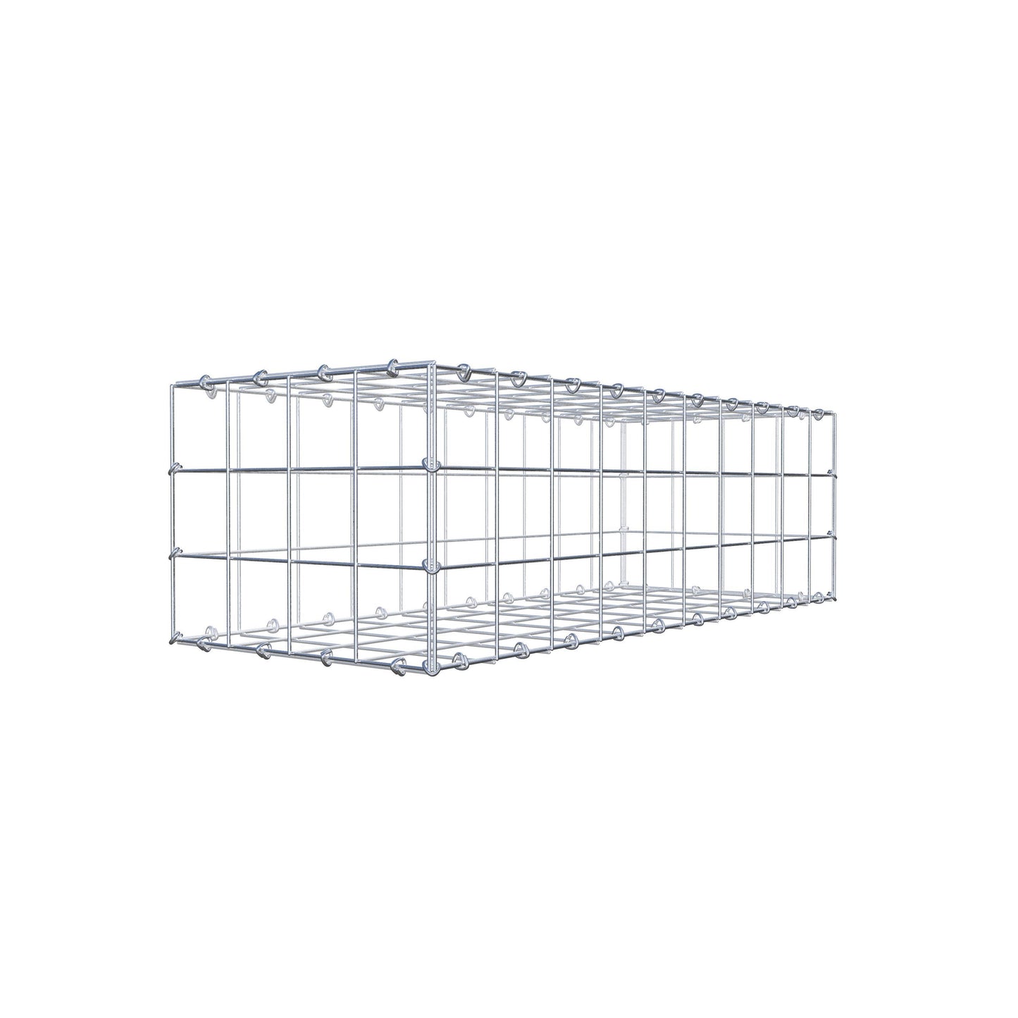 Gabion 100 cm x 30 cm x 40 cm (L x H x P), mailles 10 cm x 10 cm, anneau en C