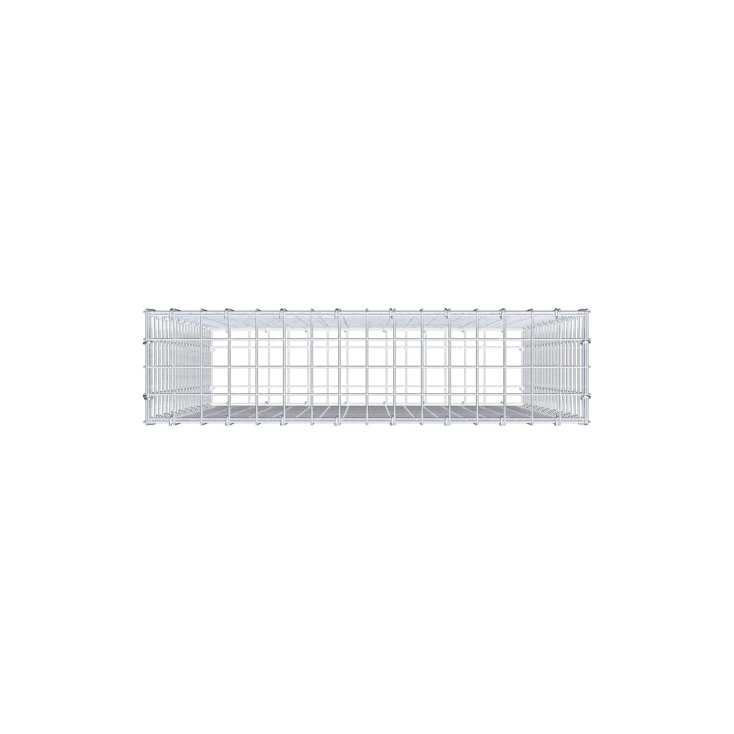 Gabion 100 cm x 80 cm x 20 cm (L x H x D), mesh size 5 cm x 5 cm, C-ring