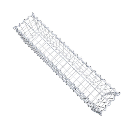 Sæt med 2 gabioner 100 cm x 30 cm x 20 cm (L x H x D), maskestørrelse 5 x 10 cm, spiralformet