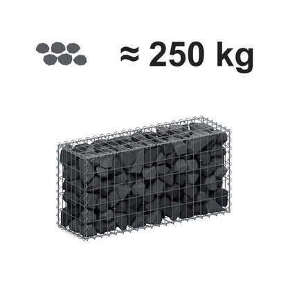 Gabione 100 cm x 50 cm x 30 cm (L x H x T), Maschenweite 5 cm x 10 cm, Spirale