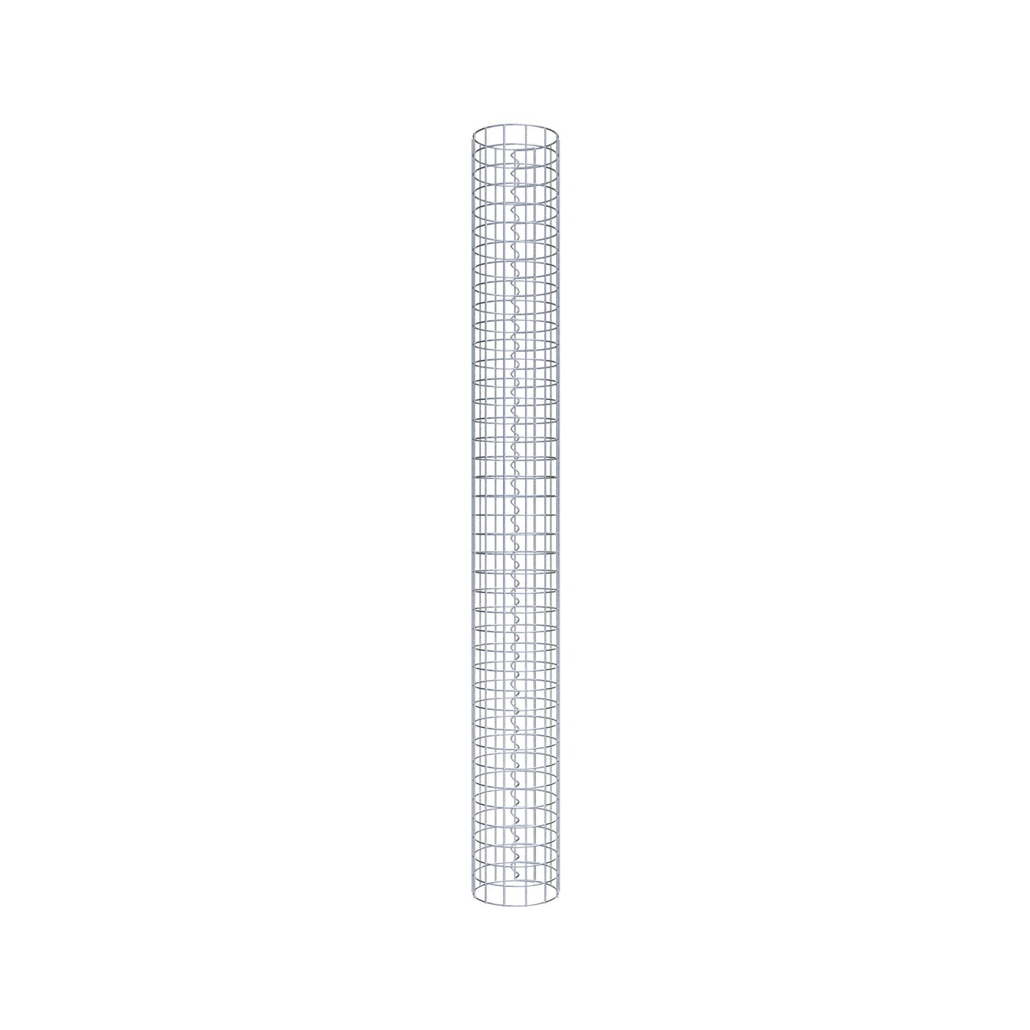 Colonna di gabbioni, rotonda, zincata a caldo, diametro 22 cm, altezza 200 cm, MW 5 cm x 5 cm