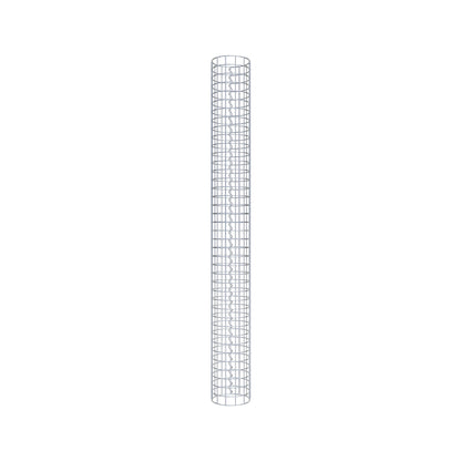 Colonna di gabbioni, rotonda, zincata a caldo, diametro 22 cm, altezza 200 cm, MW 5 cm x 5 cm