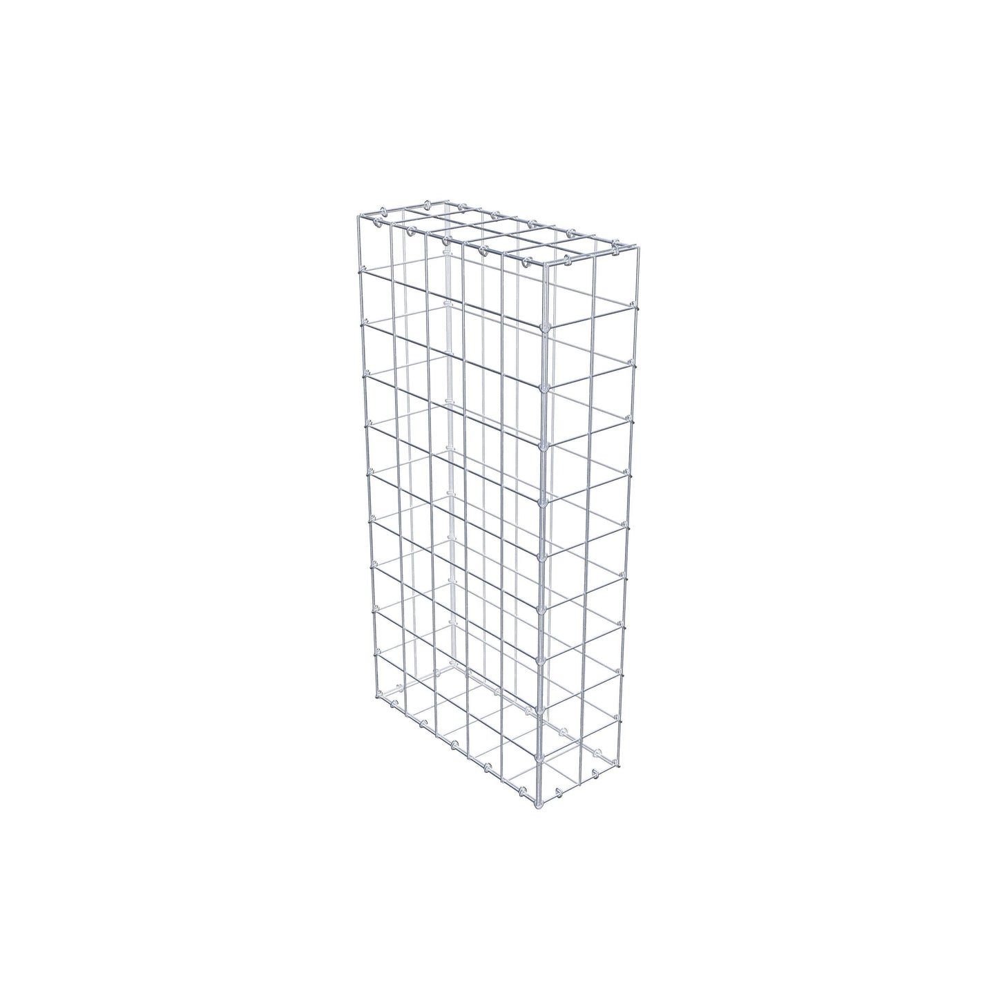 Gabbione 100 cm x 50 cm x 20 cm (L x H x P), maglia 10 cm x 10 cm, anello a C