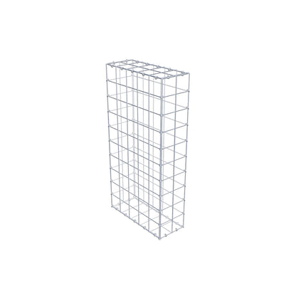 Gabbione 100 cm x 50 cm x 20 cm (L x H x P), maglia 10 cm x 10 cm, anello a C