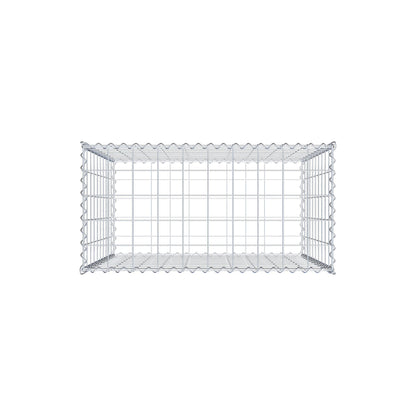 Set di 2 gabbioni 100 cm x 100 cm x 50 cm (L x H x P), maglia 10 x 10 cm, spirale