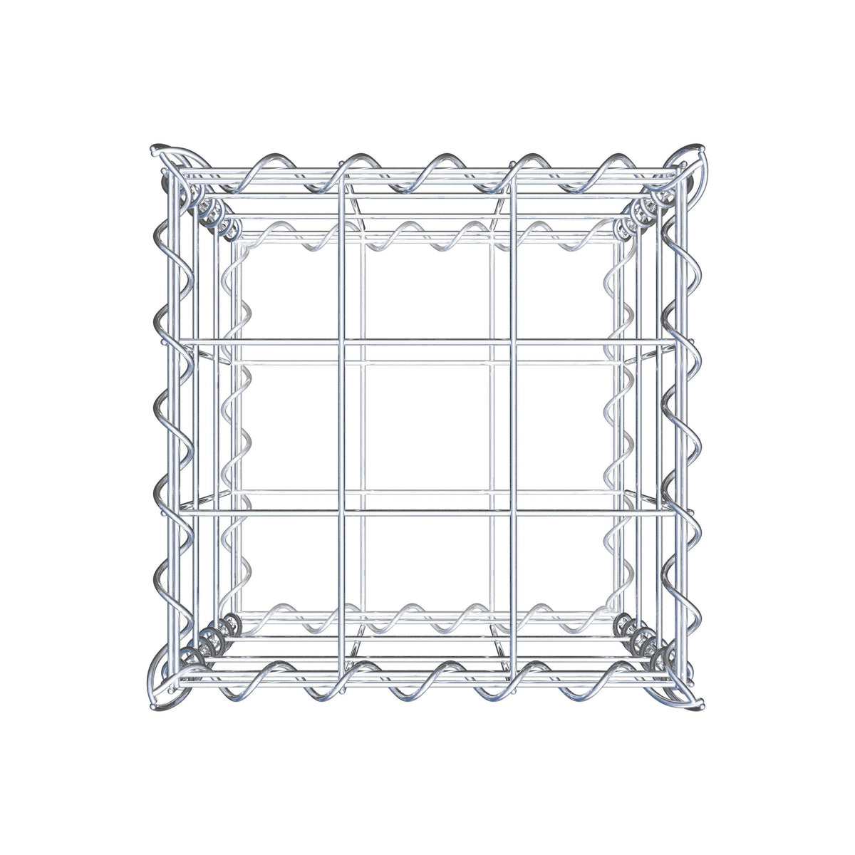 Gabion 30 cm x 30 cm x 30 cm (L x H x D), maskestørrelse 10 cm x 10 cm, spiral